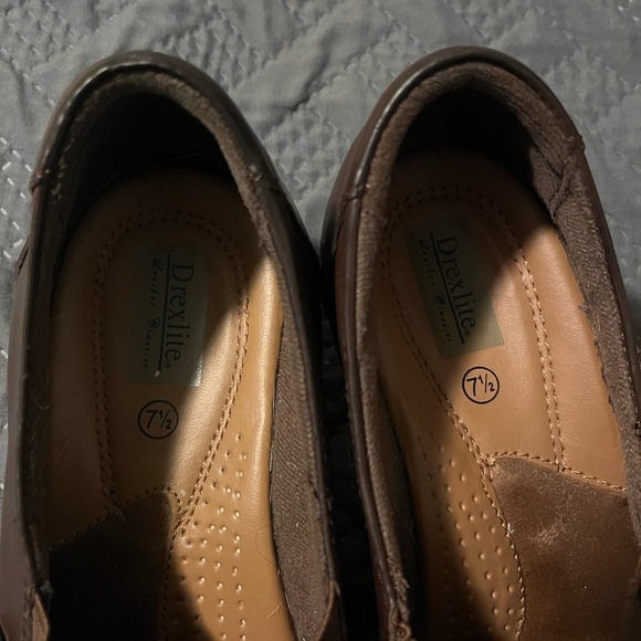 Drexlite Leather Comfort Loafers Brown Size 7.5 Classic Vintage Preppy Timeless - Picture 6 of 7